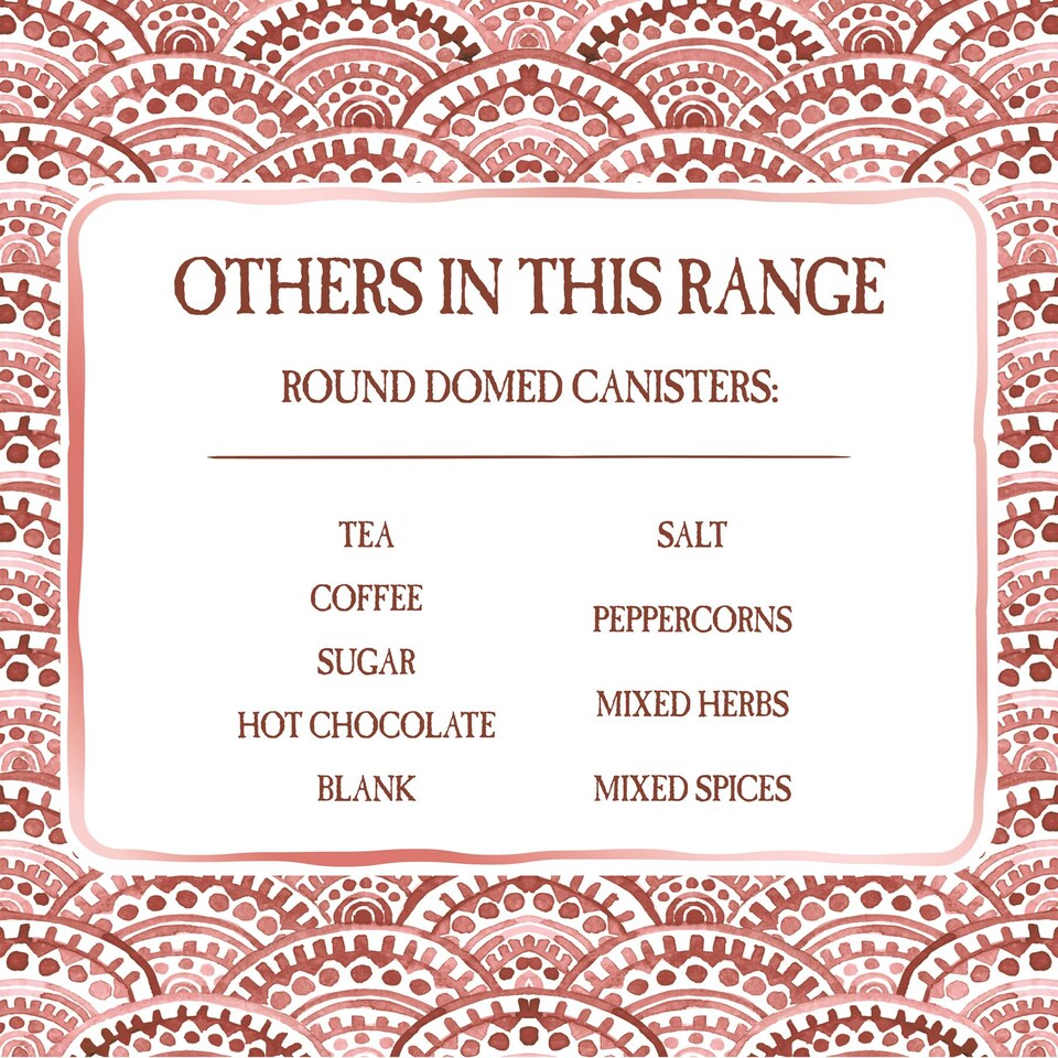 image 1 of Painted Scales Peppercorn Canister - Small Domed Lid Kitchen Storage Jar