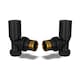 image 1 of Round - Black Radiator Valves Angled 8mm
