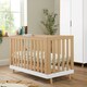 image 2 of Tutti Bambini Hygge Mini Cot Bed - White/Light Oak