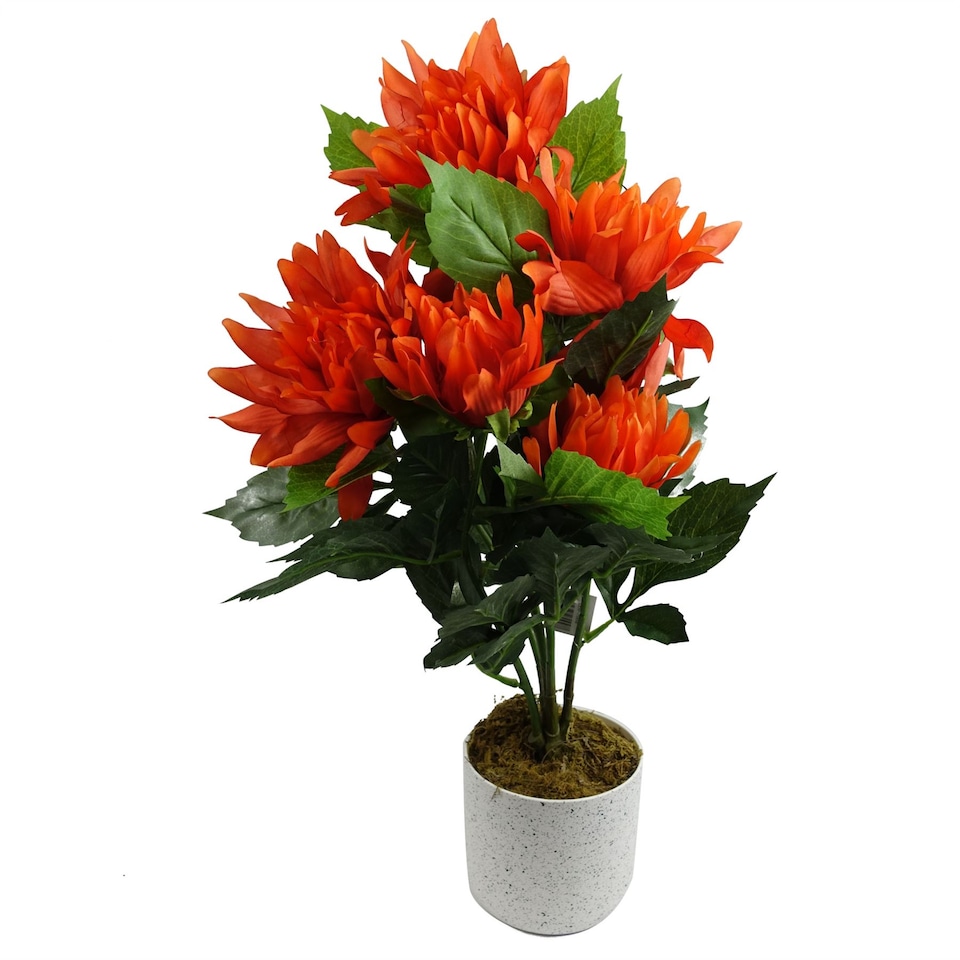 image 1 of 55cm Artificial Red Dahlia Pinnata
