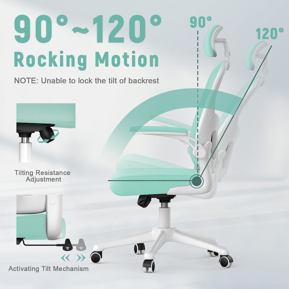 image 1 of Rattantree Ergonomic Office Chair With Headrest & Lumbar Support