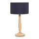 image 1 of ValueLights Victoria Light Wood Table Lamp Navy Shade and Bulb