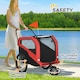 image 6 of PawHut 2 in 1 Dog Bike Trailer Pet Stroller for Large Dogs W/ Hitch - Red
