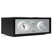 Tivoli Audio Model Three Clock Radio with Bluetooth AM FM Black Silver