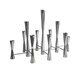 image 6 of Parker 11 Piece Candle Centerpiece - Mild Steel - L27 x W51.5 x H42 cm - Silver | Silver | 1