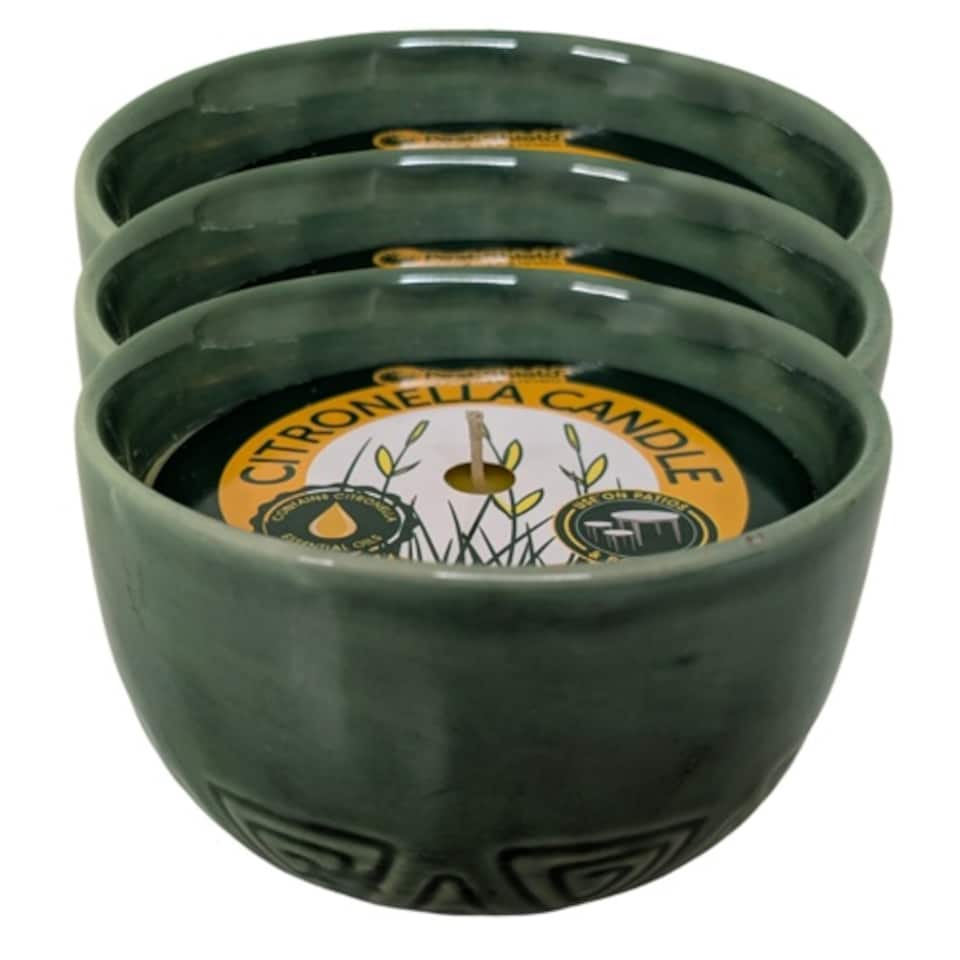 image 1 of Citronella Ceramic Candles (Green) | Green | 3 - Green | One Size | 3