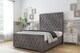 image 2 of Sloomy Monroe Slate Naples Bed Frame With Mattress With 50" Upholstered Headboard 3' Single
