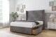 image 4 of Sloomy Devonshire Slate Naples Divan Bed Base No Drawers With 54 Inch Wingback Headboard | Grey | Slate | King | 1