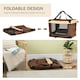 image 8 of PawHut 70cm Foldable Pet Carrier Bag Soft Travel Dog Crate for Small Dogs Brown