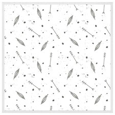 Feathers and arrows in boho style (Picutre Frame) White | M