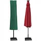 image 1 of Outsunny Garden Parasol Cover, Outdoor Cantilever Banana Umbrella Protector | Green | Green | 240 x 48/70 cm