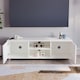 image 7 of Vida Designs Cosmo 2 Door TV Unit Entertainment Stand, 120cm, White | White | 1