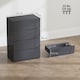 image 5 of HOMCOM Chest of Drawers, Modern 4 Drawer Dresser with Soft Closing Mechanism for Bedroom, High Gloss Grey