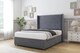 image 3 of Sloomy Devonshire Steel Plush Divan Bed Base No Drawers With 54 Inch Wingback Headboard | Grey | Steel | Small Single | 1