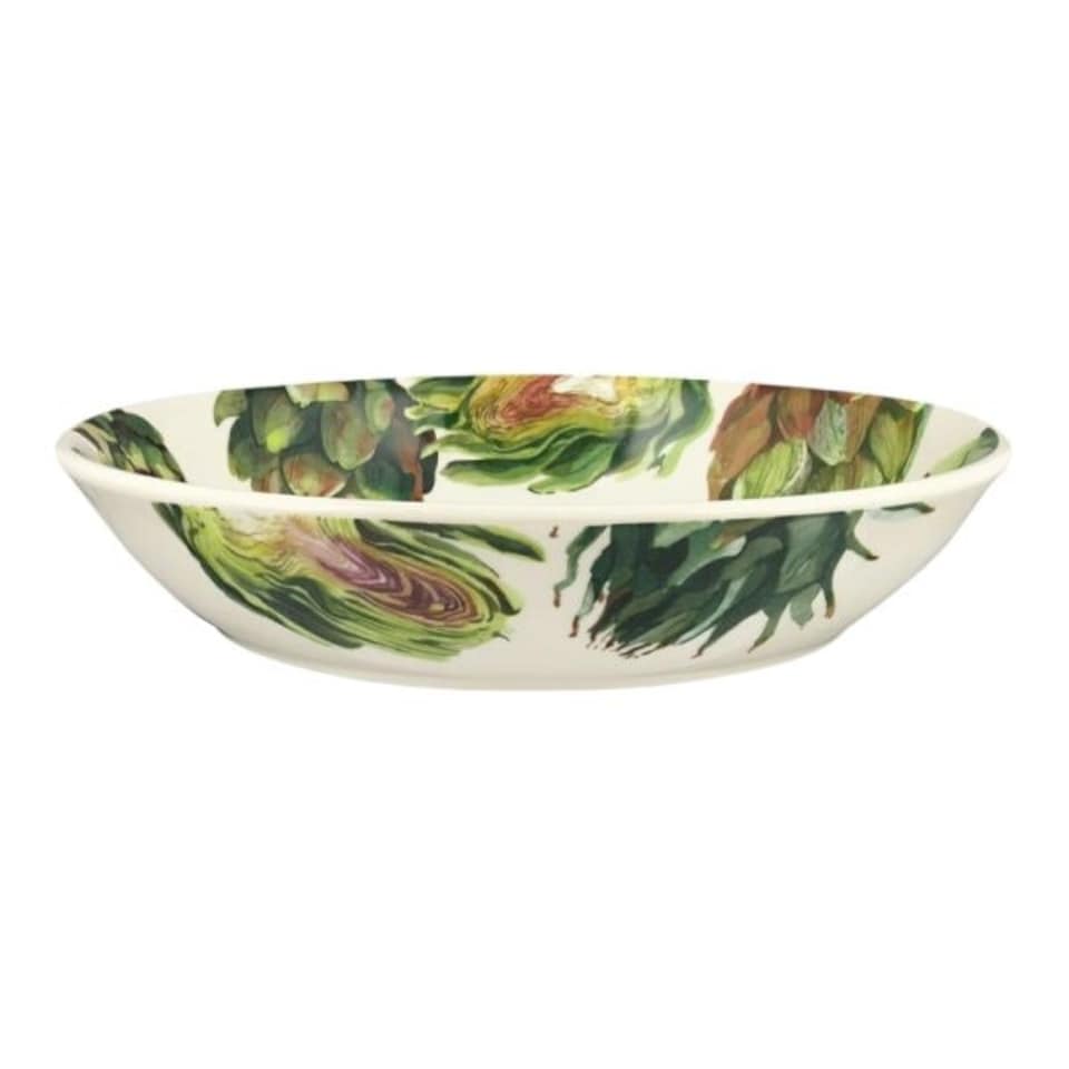 image 1 of Pasta Bowl: 1 x 23cm Emma Bridgewater Vegetable Garden Artichoke Medium Pasta Bowl, Ceramic White