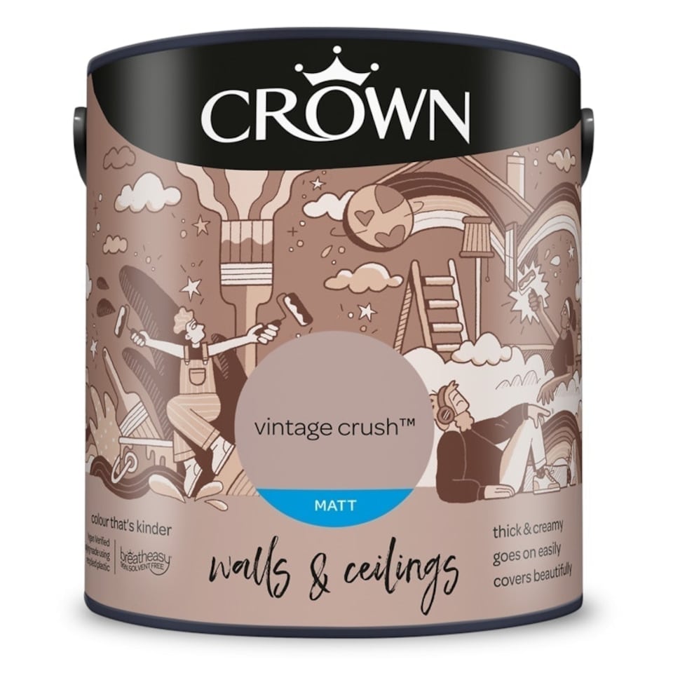 image 1 of Crown Walls & Ceilings Matt 2.5L Vintage Crush