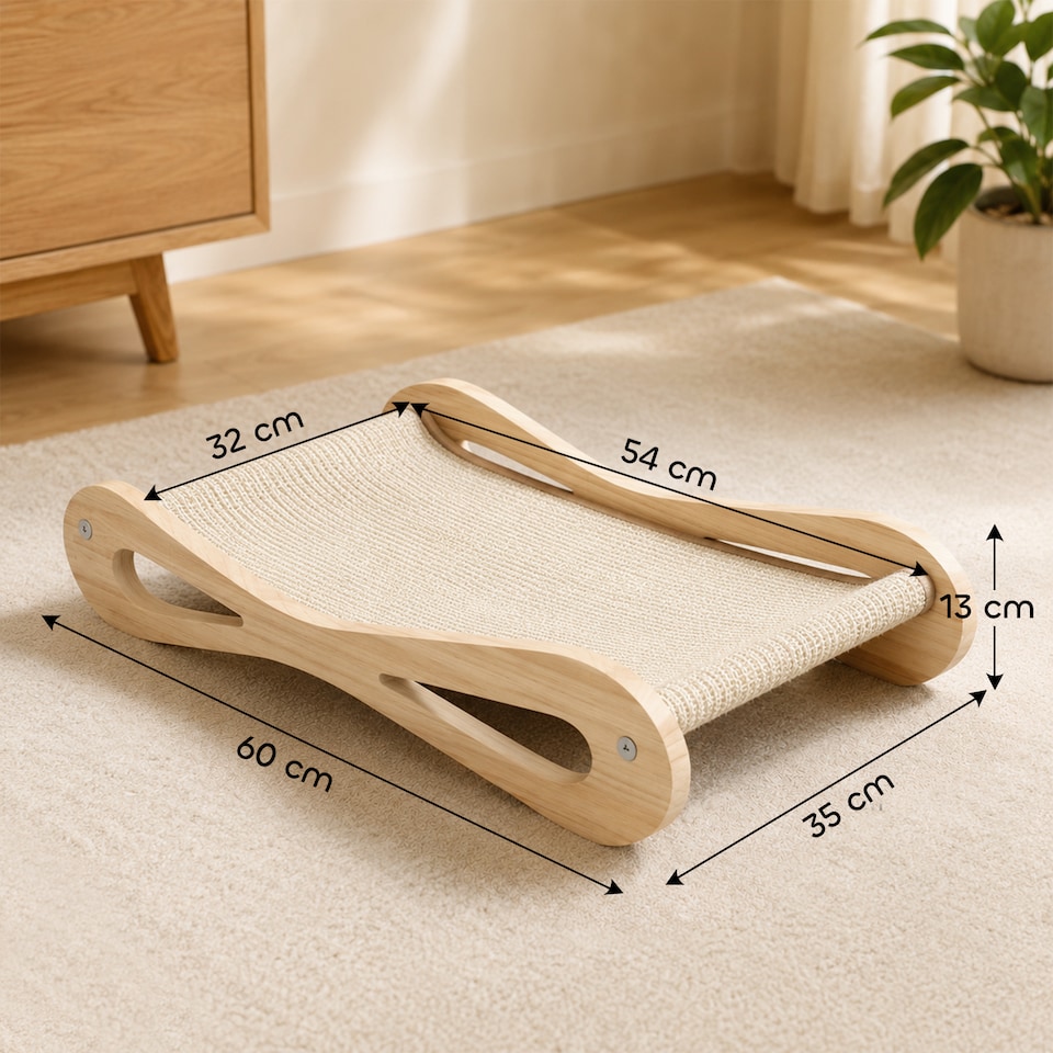 image 1 of PawHut 2 in 1 Sisal Cat Scratcher Bed Cat Scratching Board and Lounger