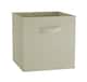 image 4 of Wide 7-Cube Bookcase With Drawers | White | White & Beige | 1