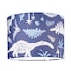 image 2 of Modern and Fun Dinosaur Themed Navy Blue and White Cotton Children's Lamp Shade | Blue | Midnight Blue | 1