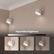 image 4 of ValueLights Marshall Pair of Matte White Wall Light & Bulb | White