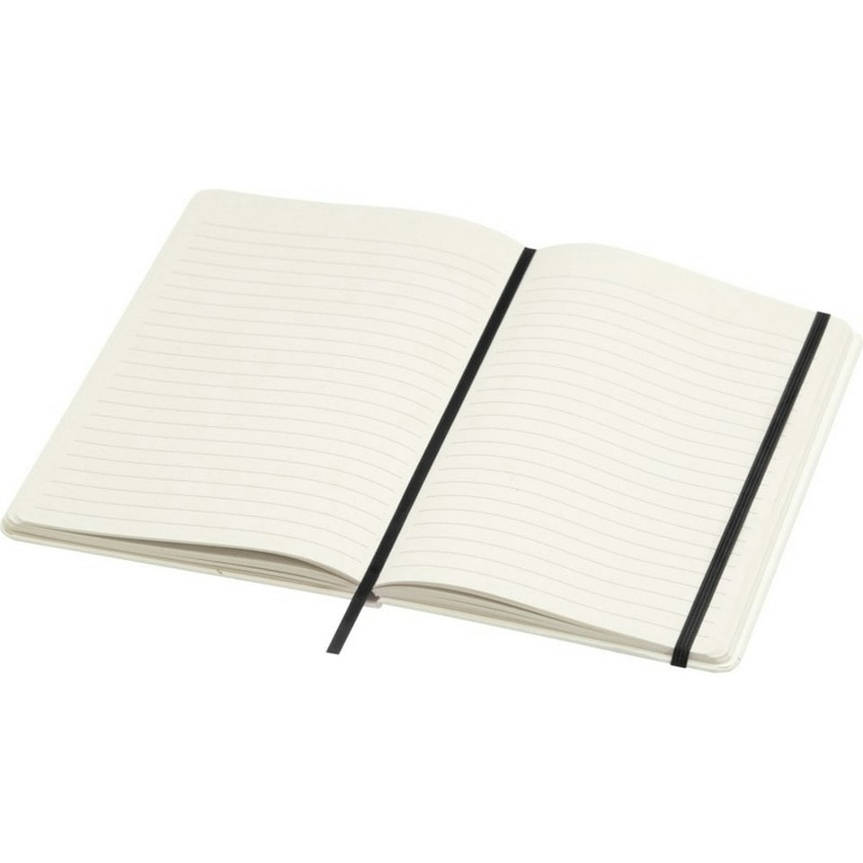 image 1 of Hard Cover Recycled A5 Notebook - Solid Black - One Size
