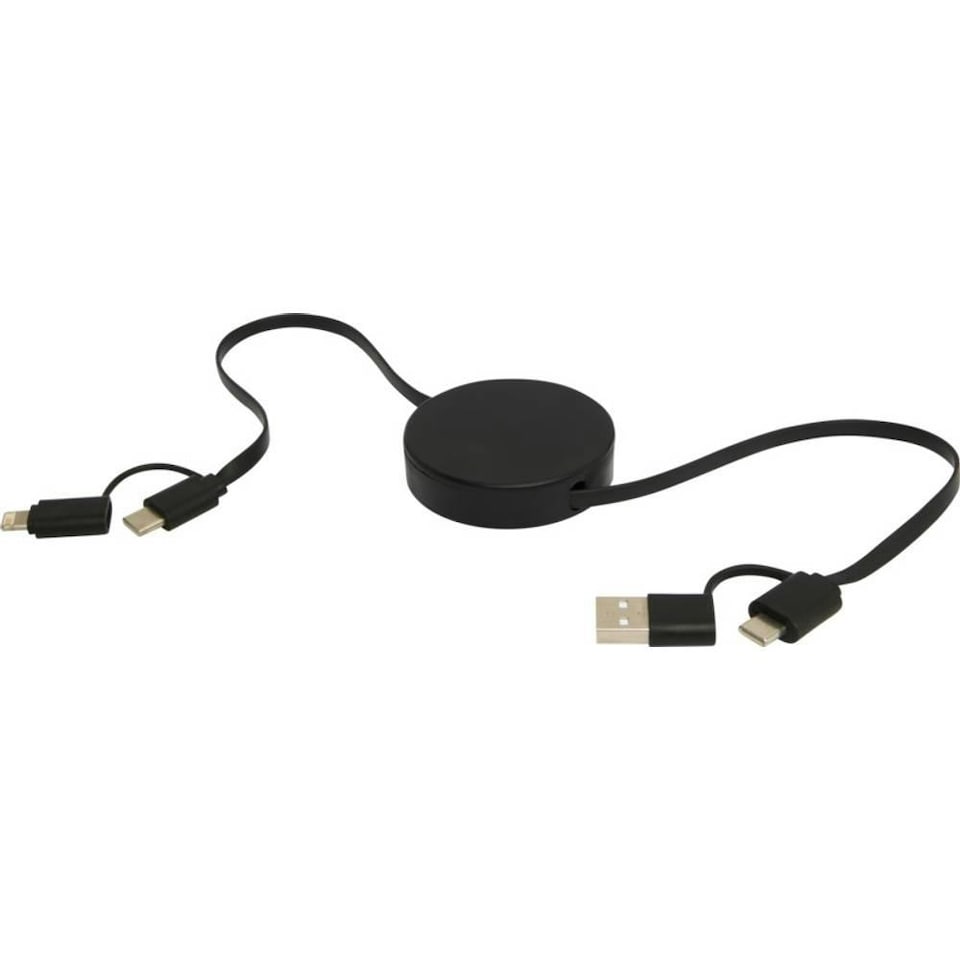image 1 of Citala Recycled Plastic 5 in 1 Charging Cable - Solid Black - One Size