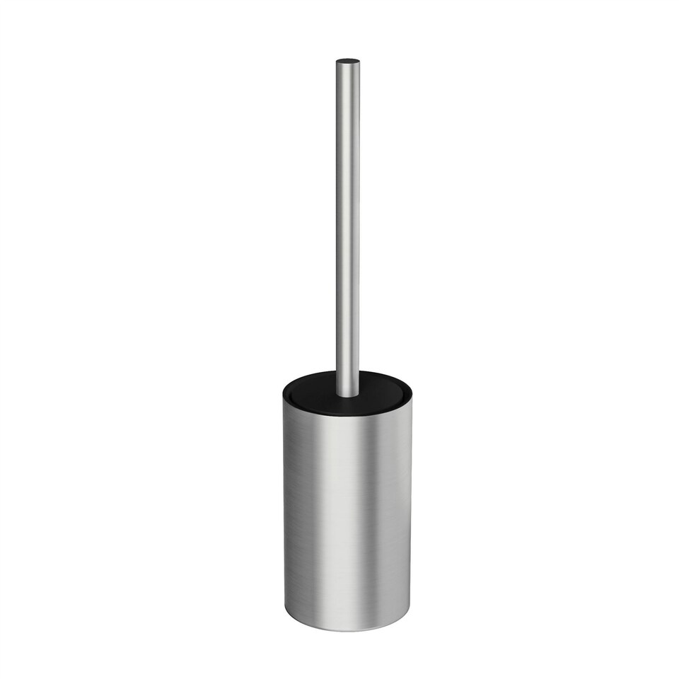 image 1 of Cosmic Toilet Brush Holder with Durable Stainless Steel for Bathroom, Light Grey