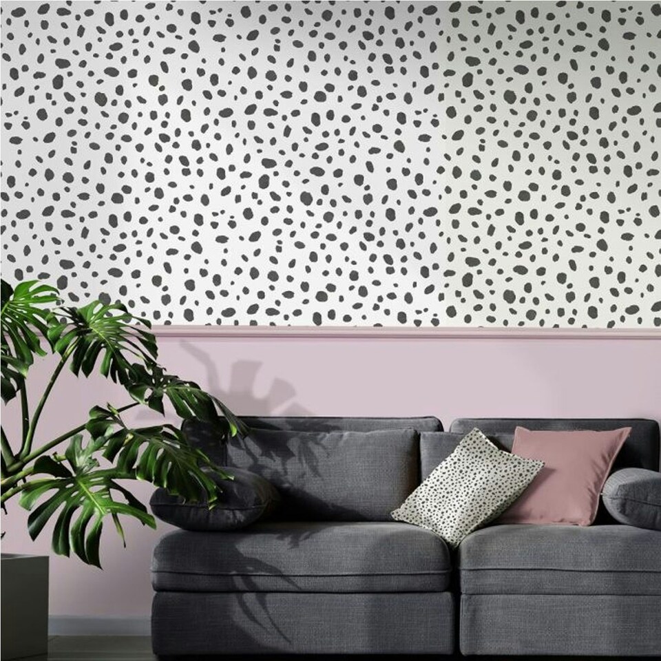 image 1 of Holden Décor Dalmatian Print Wallpaper - Black/White - One Size Black