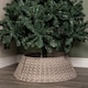 image 1 of 48/70cm Samuel Alexander Large KD Plastic Wicker Rattan Woven Christmas Tree Skirt in Grey