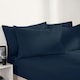 image 2 of OHS Soft Microfibre Plain 30cm Deep Fitted Bed Sheet, King - Navy Blue
