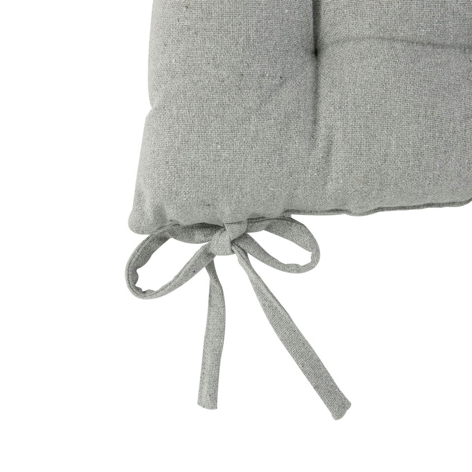 image 1 of Harbour Housewares Square Garden Chair Seat Cushions - Grey - Pack of 2 Grey