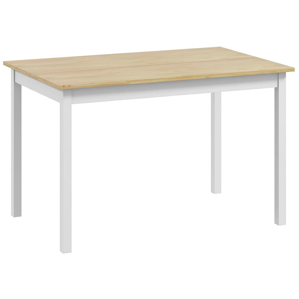 image 1 of HOMCOM Dining Table Farmhouse Kitchen Table w/ Wood Frame for Dining Room