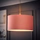 image 3 of ValueLights Reni Medium Pink Velvet Pendant Shade | Pink