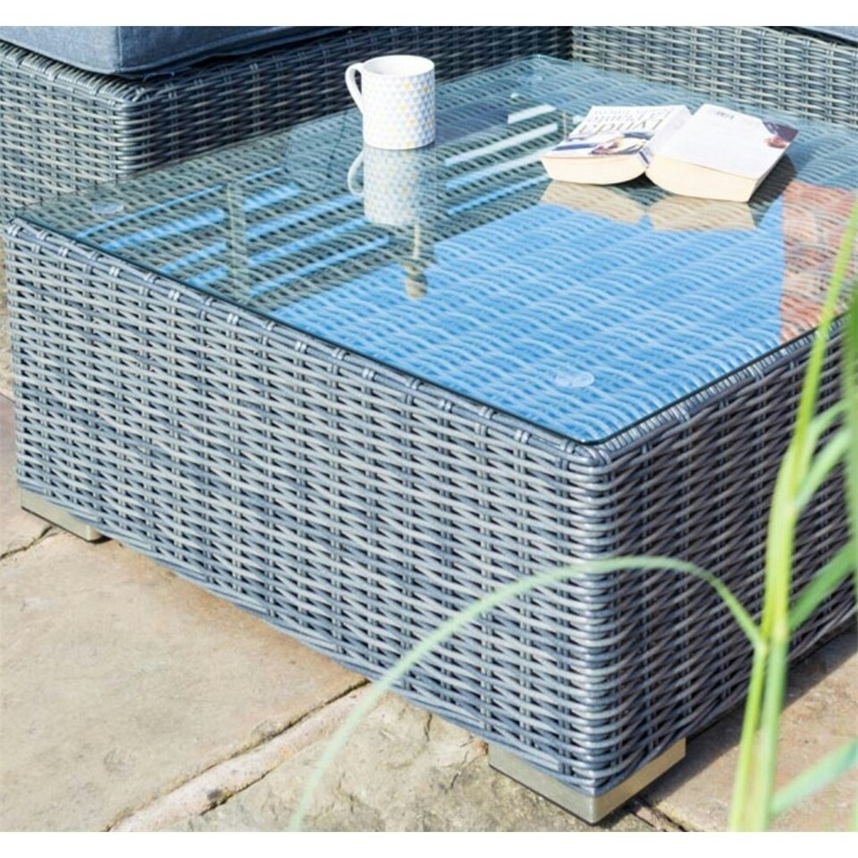 image 1 of 4 Seater Grey Weave Lounger Set