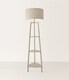 image 4 of ValueLights Hiru Cream 3 Shelf Floor Lamp Cream Boucle Shade
