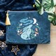image 3 of Midnight Hare Velvet Makeup Bag Blue