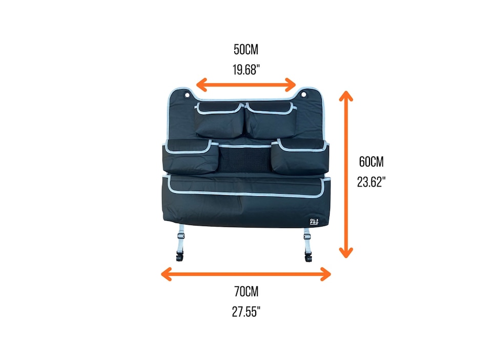image 1 of Rear Double Seat Storage Organiser - Orange