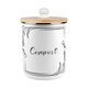 image 1 of Floral Border Compost Caddy - Metal 2L Decorative Kitchen Food Waste Bin