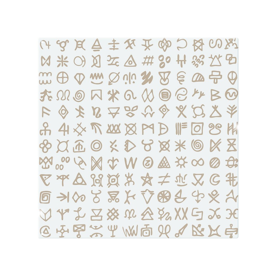 image 1 of Viking Ritual Symbols Splash Back | White
