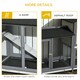 image 6 of PawHut Rabbit Hutch, Guinea Pig Hutch, 2-Tier Bunny House w/ Run, Grey
