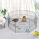 image 2 of Yaheetech 8-Panel Metal Pet Playpen, 61 × 61 cm Black