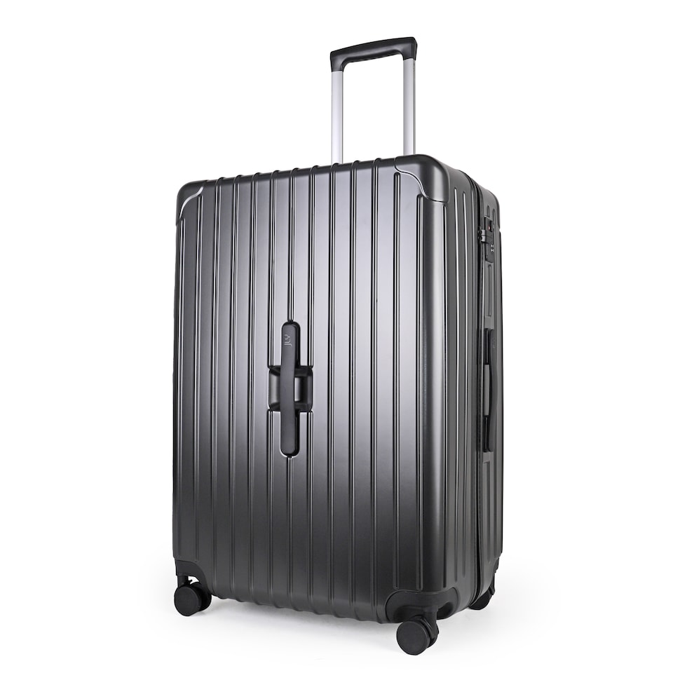 image 1 of Lightweight Hard Shell Check-In Suitcase with Cupholder | Large Size Luggage