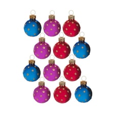 Sass & Belle Mini Christmas Bauble Polka Dot Set of 12
