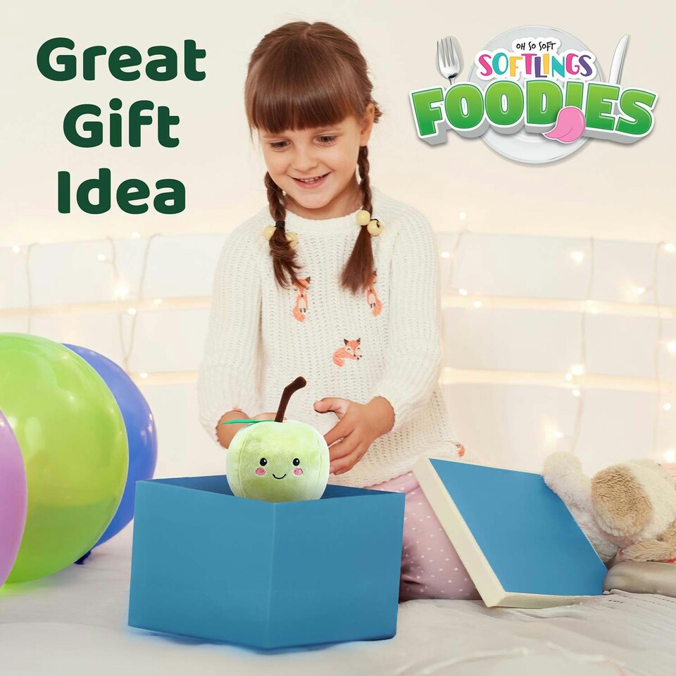 image 1 of Apple Soft Toy Food Themed Cute Plush Cuddly Yummy Soft Fluffy 16cm Green
