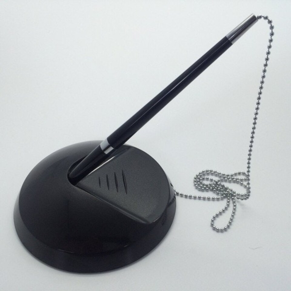 image 1 of Black Reception Counter Pen on Chain