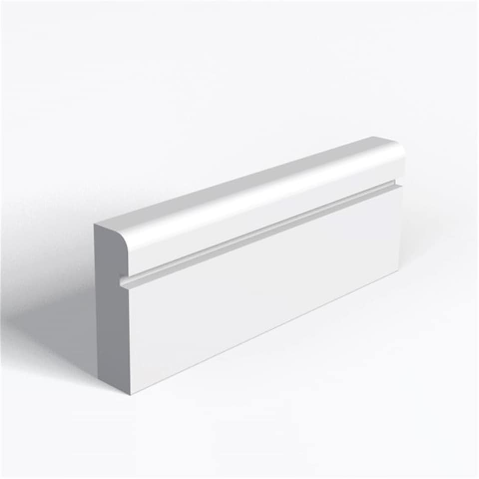 Single Set - MDF Primed Pencil Round and 1 Square Groove Architrave - 15mm (T) x 69mm (H)