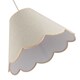 image 8 of Scallop Edge Natural Textured Linen Coolie Lamp Shade with Pink Trims | Pink | Pink | 1