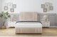 image 2 of Sloomy Kingsley Sand Naples Divan Bed Base 2 Drawers Right Side With 26 Inch Strutted Headboard & 12 Inch Matching Footboard | Cream | Sand | King | 1