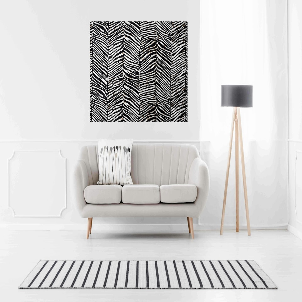 image 1 of Zebra Animal Print (Canvas Print) 61 x 61 x 4cm