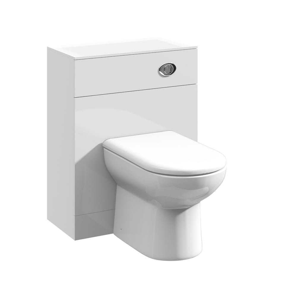 image 1 of Balterley Bathroom Rectangular Back To Wall Toilet WC Unit | White | Gloss White | 1